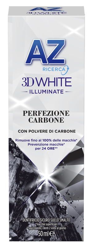 AZ 3D WHITE ILLUMINANTE PERFEZIONE CARBONE DENTIFRICIO 50 ML - FarmaLucia