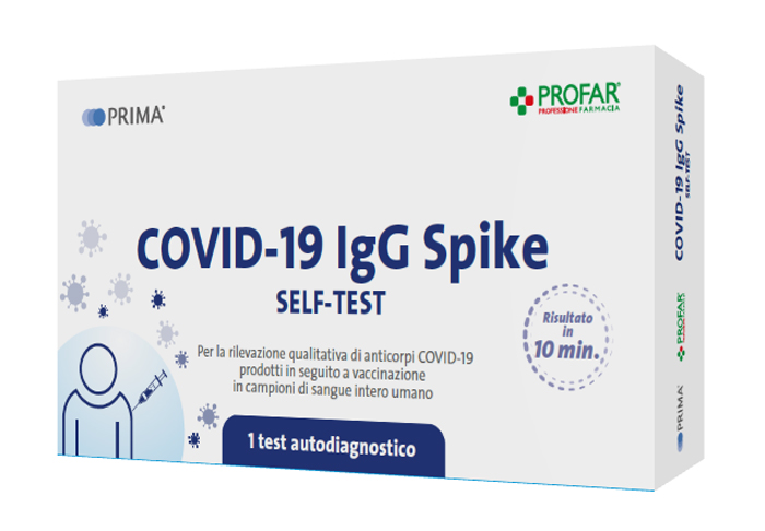 TEST SIEROLOGICO RAPIDO COVID-19 PROFAR PRIMA AUTODIAGNOSTICO DETERMINAZIONE QUALITATIVA ANTICORPI IGG ANTI SARS-COV-2 NEL SANGUE MEDIANTE IMMUNOCROMATOGRAFIA - FarmaLucia