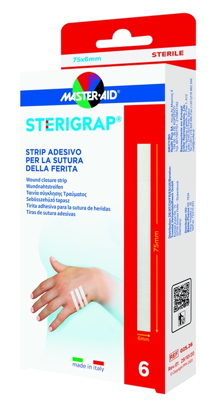 MASTER-AID STERIGRAP STRIP ADESIVO SUTURA FERITE 75X6 MM 6 PEZZI - FarmaLucia