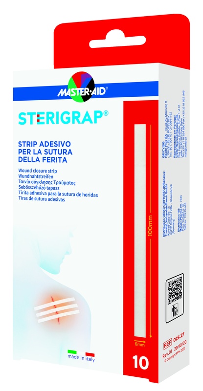 MASTER-AID STERIGRAP STRIP ADESIVO SUTURA FERITE 100X6 MM 10 PEZZI - FarmaLucia