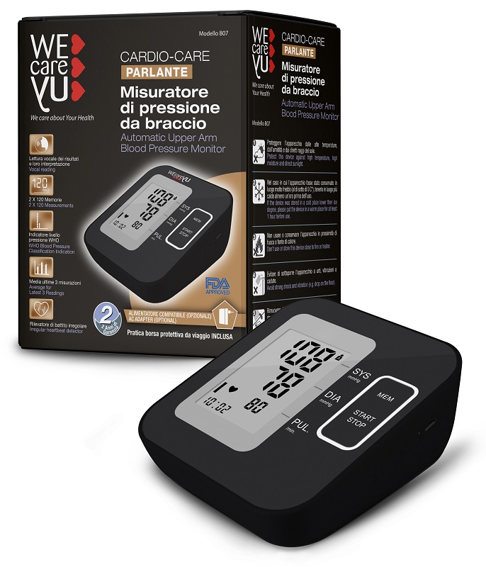 MISURATORE DI PRESSIONE DA BRACCIO PARLANTE WECAREYU CARDIO CARE - FarmaLucia