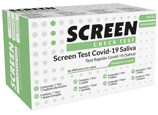 SCREEN TEST ANTIGENICO RAPIDO AUTODIAGNOSTICO COVID-19 SARS-COV-2 CAMPIONI SALIVARI SELFTEST COVID SALIVA SCREEN - FarmaLucia