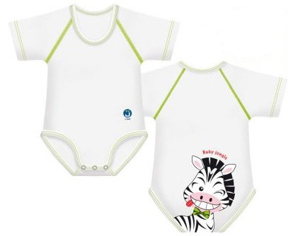 BODY 0-36M BIO COTTON 4SEASON BABY JUNGLE ZEBRA - FarmaLucia