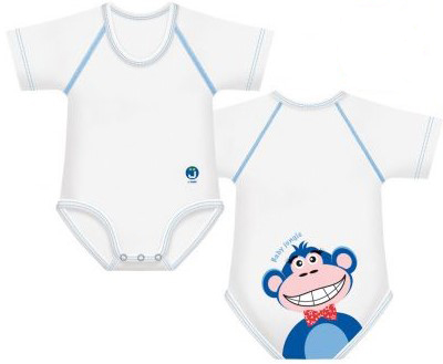 BODY 0-36M BIO COTTON 4SEASON BABY JUNGLE SCIMMIA - FarmaLucia