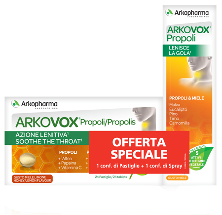 ARKOVOX PROPOLI PACK 24 COMPRESSE + SPRAY 30 ML - FarmaLucia