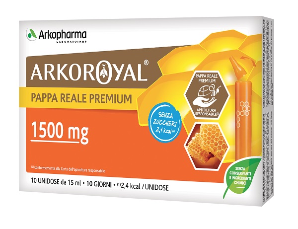 ARKOROYAL PAPPA REALE 1500MG SENZA ZUCCHERO 10 FLACONCINI DA 15 ML - FarmaLucia
