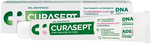 CURASEPT GEL DENTIFRICIO ADS DNA TRATTAMENTO ASTRINGENTE 75 ML - FarmaLucia