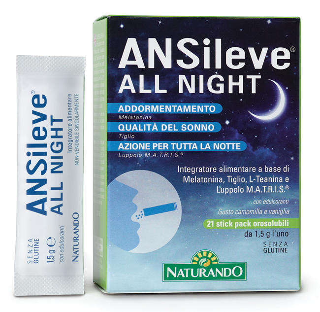 ANSILEVE ALL NIGHT 21 STICK PACK OROSOLUBILI - FarmaLucia
