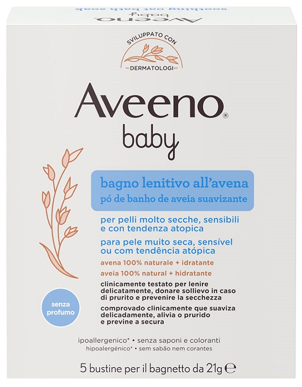 AVEENO BABY COLLOIDAL POLVERE BAGNO 5 X 21 G - FarmaLucia
