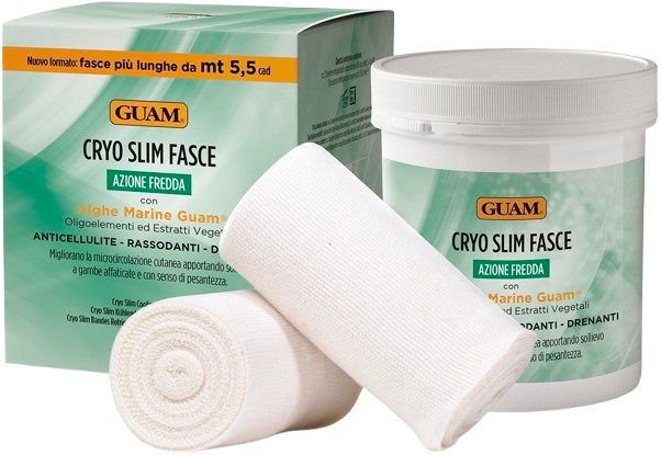 GUAM CRYO SLIM FASCE ANTICELLULITE RASSODANTI DRENANTI 2 PEZZI - FarmaLucia