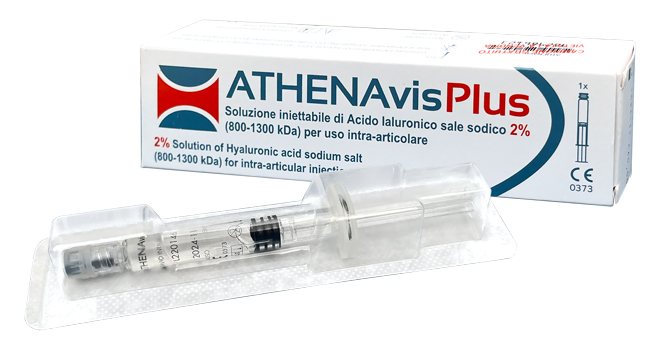 SIRINGA INTRA-ARTICOLARE ATHENAVIS PLUS ACIDO IALURONICO 2% 40 MG/2 ML 1 PEZZO - FarmaLucia