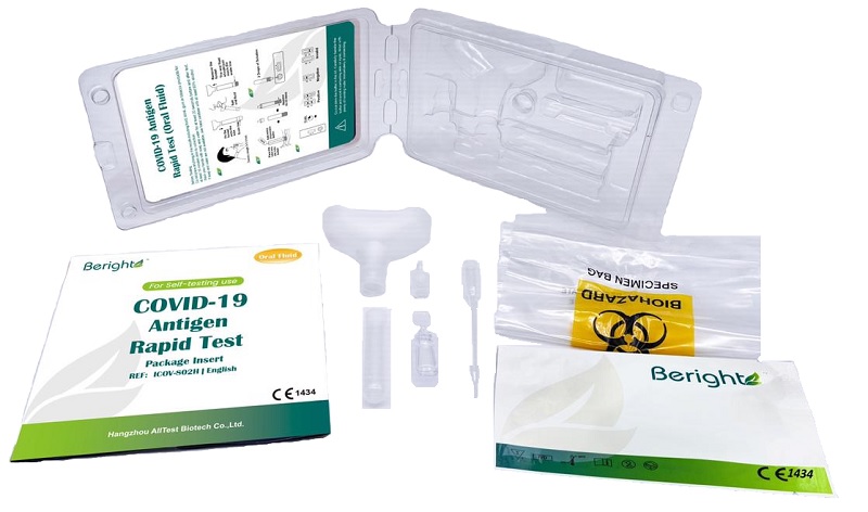TEST ANTIGENICO RAPIDO COVID-19 ALLTEST AUTODIAGNOSTICO DETERMINAZIONE QUALITATIVA ANTIGENI SARS-COV-2 IN CAMPIONI SALIVARI MEDIANTE IMMUNOCROMATOGRAFIA - FarmaLucia