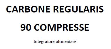 CARBONE REGULARIS 90 COMPRESSE - FarmaLucia