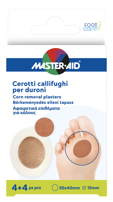 CEROTTO CALLIFUGO MASTER-AID FOOTCARE PER DURONI 4+4 PEZZI B1 - FarmaLucia