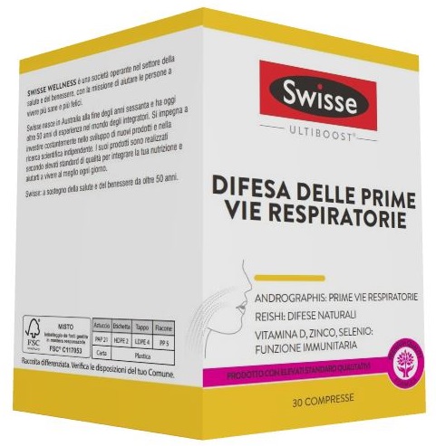 SWISSE DIFESA DELLE PRIME VIE RESPIRATORIE 30 COMPRESSE - FarmaLucia