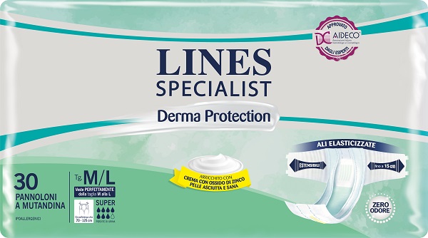 PANNOLONE A MUTANDINA LINES SPECIALIST DERMA SUPER M/L 30 PEZZI - FarmaLucia