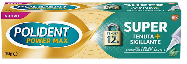 POLIDENT SUPER TENUTA+SIGILLANTE MENTA DELICATA ADESIVO PROTESI DENTALE 40 G - FarmaLucia