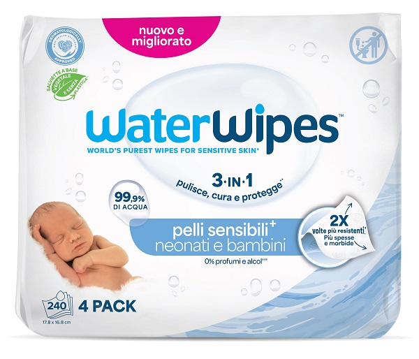 WATERWIPES BIO 4 X 60 PEZZI - FarmaLucia