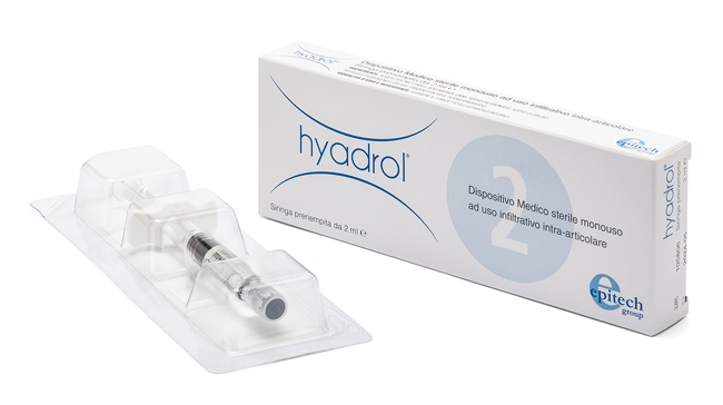 SIRINGA INTRA-ARTICOLARE HYADROL CON ACIDO IALURONICO 1% E ADELMITROL 2% CAPACITA' 2 ML - FarmaLucia