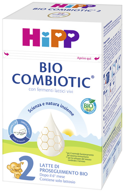 HIPP LATTE 2 COMBIOTIC 600 G BIO - FarmaLucia