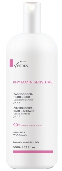 VEBIX PHYTAMIN PELLI SENSIBILI BAGNODOCCIA FISIOLOGICO 1000 ML - FarmaLucia