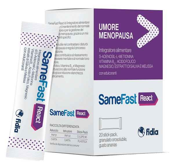 SAMEFAST REACT 20 STICK PACK - FarmaLucia