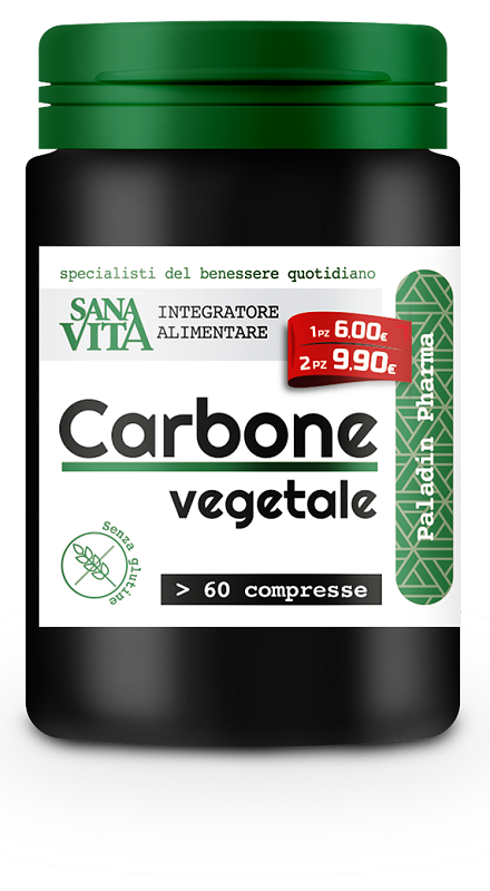 SANAVITA CARBONE VEGETALE 60 COMPRESSE - FarmaLucia