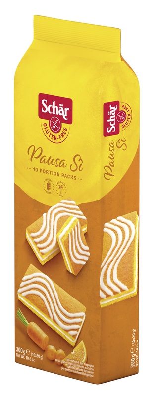SCHAR PAUSA SI' MERENDINE DI PAN DI SPAGNA AL GUSTO DI CAROTA E ARANCIA 10 PORZIONI DA 30 G - FarmaLucia