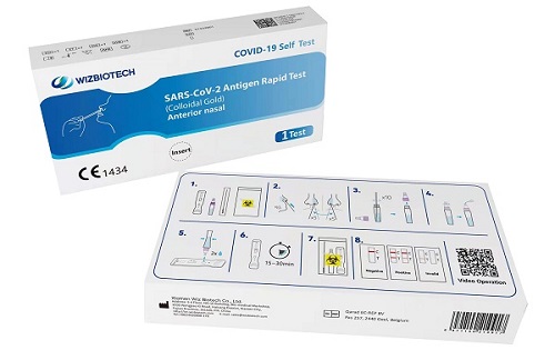 TEST ANTIGENICO RAPIDO COVID-19 AUTODIAGNOSTICO DETERMINAZIONE QUALITATIVA ANTIGENI SARS-COV-2 IN TAMPONI NASALI MEDIANTE IMMUNOCROMATOGRAFIA - FarmaLucia