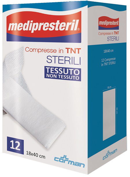 COMPRESSE STERILI TNT MEDIPRESTERIL 18X40 CM 12 PEZZI - FarmaLucia