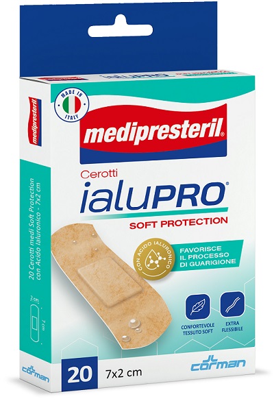 MEDIPRESTERIL CEROTTI IALUPRO SOFT PROTECTION MEDI 7X2CM 20 PEZZI - FarmaLucia