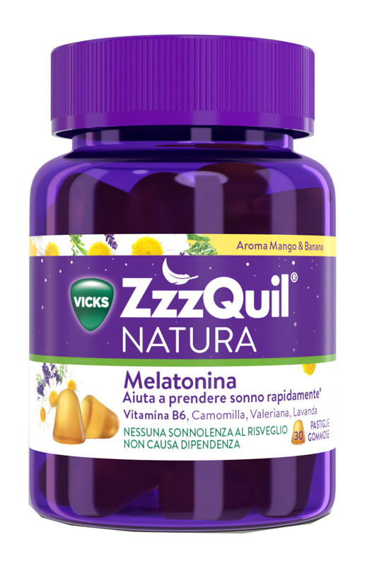 VICKS ZZZQUIL NATURA MANGO & BANANA 30 PASTIGLIE GOMMOSE - FarmaLucia