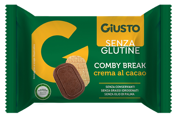 GIUSTO SENZA GLUTINE COMBY BREAK CREMA CACAO 26 G - FarmaLucia