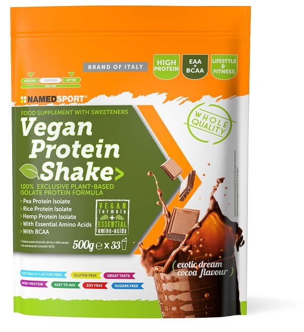 VEGAN PROTEIN SHAKE EXOTIC DREAM COCOA 500 G - FarmaLucia