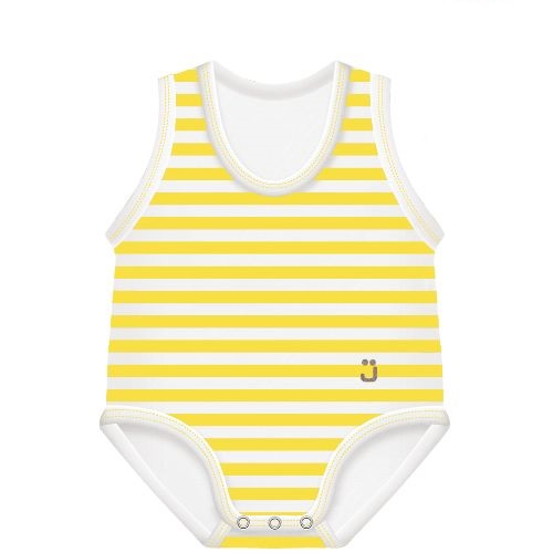 J BIMBI BODY 0-36M BIO COTTON SUMMER RIGHE GIALLO-BIANCO - FarmaLucia