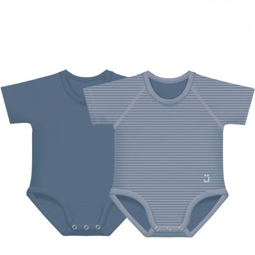 J BIMBI BODY 0-36M BIO COTTON 4SEASON 2-PACK BLU - FarmaLucia