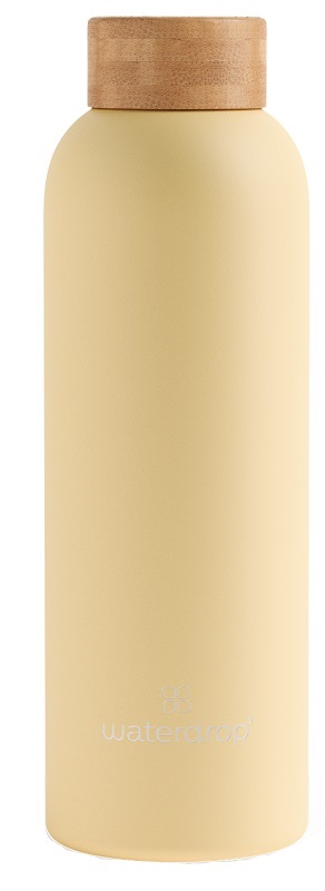WATERDROP BOTTIGLIA ACCIAIO PASTEL YELLOW MATT DA 600 ML - FarmaLucia