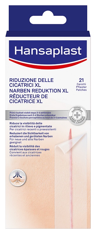 CEROTTO RIDUZIONE DELLE CICATRICI XL HANSAPLAST 21 PEZZI - FarmaLucia