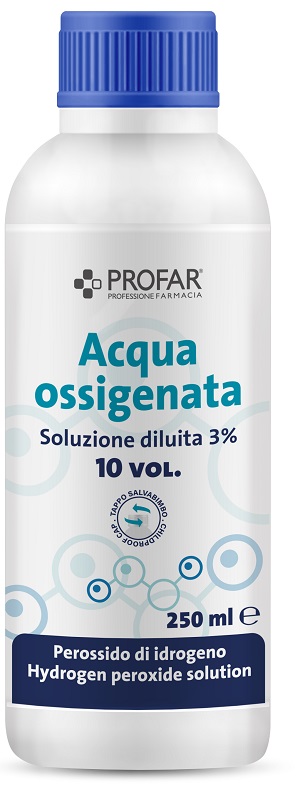 PROFAR ACQUA OSSIGENATA SOLUZIONE DILUITA 3% 10 VOLUMI 250 ML - FarmaLucia