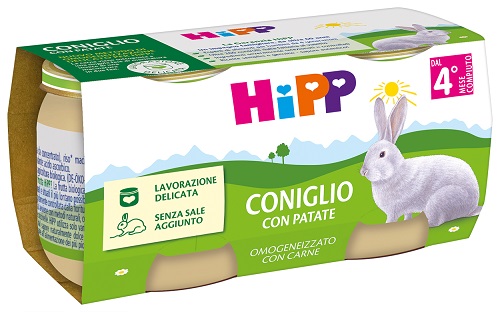 HIPP OMOGENEIZZATO CONIGLIO CON PATATE 2 PEZZI DA 80 G - FarmaLucia